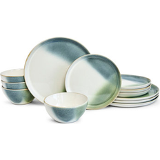 Sango Color Block Reactive Dinner Set 12