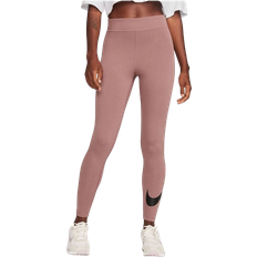 Nike Sportswear Classics Women's High Waisted Graphic Leggings - Smokey Mauve/Black