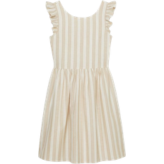 Marc O'Polo Kid's Pinafore Dress - Linen Beige Stipe