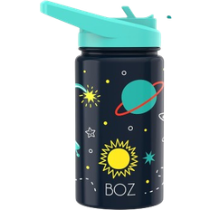 Kids straw bottle BOZ Kids Insulated Water Bottle with Straw Lid Stainless Steel Space