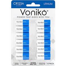 Cr123a lithium batteries Voniko Lithium Batteries CR123A 12-pack