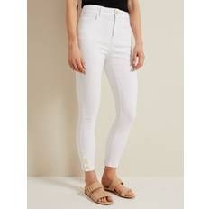 Phase Eight Jeans Phase Eight Joelle Button Detail Skinny Jeans, White