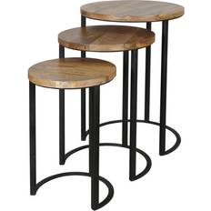 Iron Nesting Tables Ravi Mango Light Nesting Table 43cm 3pcs