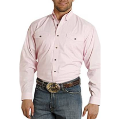 Roper Poplin Long Sleeve Button Down Shirt - Pink