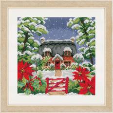 Väggdekoration Handarbetskits Vervaco Embroidery Kit Picture Winter 22x22cm