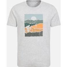 Mountain warehouse Men's Mens Bike Organic Cotton T-Shirt Grey 44/Regular