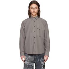 Stone Island Men Shirts Stone Island Gray Comfortable Fit Shirt V0092 DOVE GREY