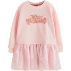 Cotton Dresses Disney Princess Logo Glitter Casual Pink 2-3 Years