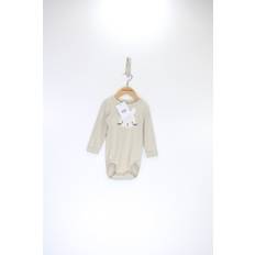 Beige Bodysuits Polarn O. Pyret Baby Bodysuit Beige 9-12m x