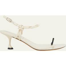 Beige Tee Toe Ring Heeled Sandals 19143-101-NATURAL IT