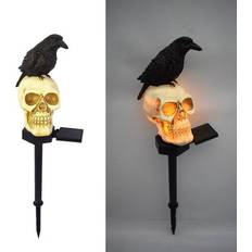 Garden & Outdoor Environment Winwin Look forward Halloween Crow Skull Solar Light Garden