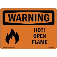 Multicoloured Workplace Signs SignMission OS-WS-D-35-L-12189 OSHA Warning Hot Open Flame