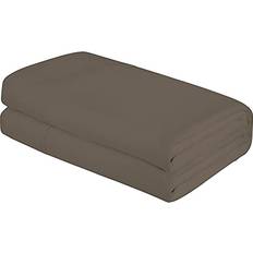 Royale Linens California King Flat 1800 Microfiber Bed Sheet Brown