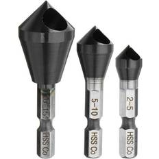 Greenzech 5-10mm HRC89 TiAlN Countersink Drill Bit M35 Cobalt Deburring Chamfer Drill Bit 2-5/5-10/10-15mm