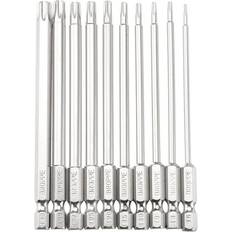 Power Tool Accessories Greenzech 10Pcs S2 Alloy Steel T6-T40 100mm Magnetic Torx Screwdriver Bits 1/4 Inch Hex Shank