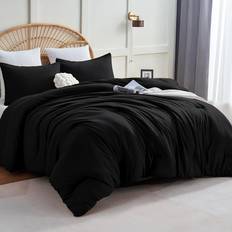CozyLux Pieces Luxury Fluffy Bedspread Black (259.1x228.6cm)
