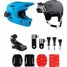 micros2u Gopro Helmet Mount Front + Side Kit, Buckle, Quick