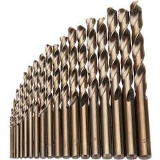Power Tool Accessories Greenzech 19pcs 1-10mm HSS M35 Cobalt Twist Drill Bit Set for Metal Wood Drilling
