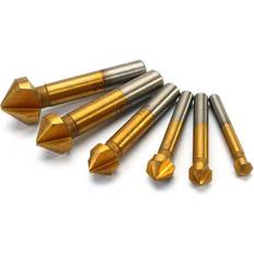 Power Tool Accessories Greenzech 6pcs 3 Flute Titanium Chamfer 90 Degree Chamfering End Mill Cutter Countersink Drill Bit