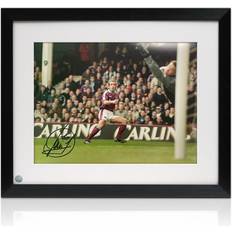 Exclusive Memorabilia Paolo Di Canio Signed West Ham United Football Photo. Framed