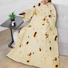 Textiles PAVILIA Premium Fleece Sleeves Blankets Beige