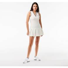 Lacoste Dresses Lacoste Sport Dress with Removable Piqué Shorts White Green