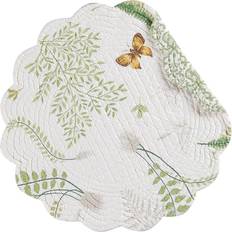 C&F Home Althea Round Butterfly Fern Place Mat Green