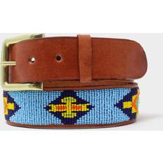 Turkosa Skärp Aspiga Chobe Leather Belt Turquoise