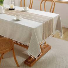 Jiale for Heavy Duty Linen Rustic Farmhouse Tablecloth