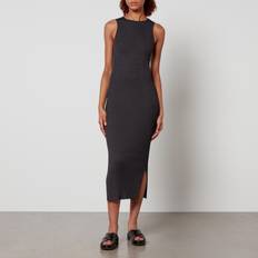 Barbour M Dresses Barbour Silvestro Ribbed Knit Midi Dress Black