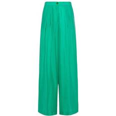 Momoni Jacquard Rutig Långbyxor - Grön