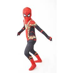 MDSRJONE 5, 110cm New Miles Morales Far From Home Cosplay Costume Zentai Spiderman Costume Superhero Bodysuit Spandex Suit for Kids Custom Made Not Specified