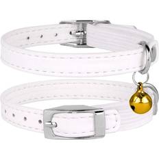 Leather Cat Collar, Cat Safety Collar with