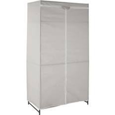 Fabric - Grey Clothing Storage Premier Housewares with Shelf Wardrobe