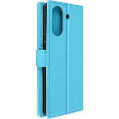 Coques de téléphone portable Avizar Etui pour Xiaomi Redmi 13C Portefeuille Support Vidéo Bleu Clair