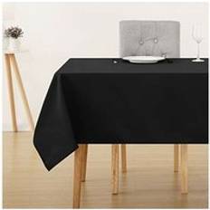 Deconovo Halloween Decorations Oxford Wipeable Tablecloth Black