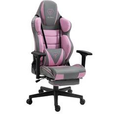 Gaming-Stühle Trisens Gaming Stuhl mit Fußstütze und ergonomsichen 4D-Armlehnen gaming chair in ergonomischer Sportsitz Optik Gamer Stuhl mit verstellbaren