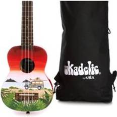 Ukadelic Soprano Ukulele Surfari Red