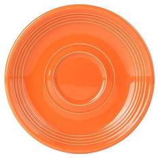 Orange Saucer Plates Tuxton CPE-060 Concentrix 6" Papaya China