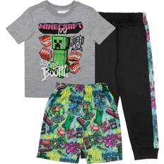 Other Sets Minecraft Boys 3-Piece Pants Set Short Sleeve T-Shirt Shorts & Jogger Pants 3-Pack Bundle Set for Boys Size 5-4T