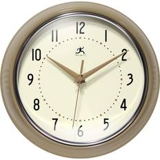 Infinity Instruments Retro 9 Silent Sweep Non-Ticking Wall Clock