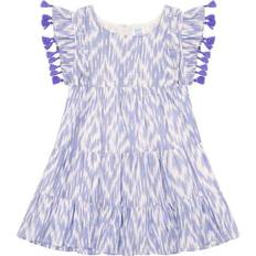 Dresses Mer St. Barth Mer St. Barth Sophie Tassel Scoop Neck Dress, Blue, 2Y Maisonette