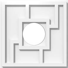 Moulding & Millwork Ekena Millwork OD 4 ID 4 C 1 P Knox Architectural Grade PVC Contemporary Ceiling Medallion