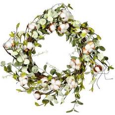 Cotton Artificial Plants Vickerman 589892 Wreath Wreath Artificial Plant