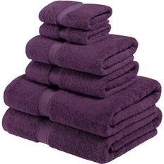 Textiles Superior Highly Absorbent 6 Egyptian Ultra Bath Towel Purple