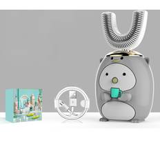 Electric Toothbrushes & Irrigators Greenzech Grey, 2-6 Years Kids Silicone U-shaped Electric Toothbrush Intelligent Charging