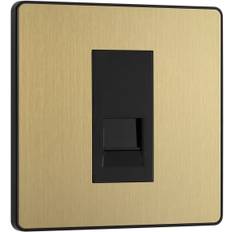 BG Evolve Brushed Brass Single Master Telephone Socket
