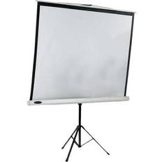 Projector Screens AARCO TPS-50 50" x 50" Matte White Tripod Floor Standing Manual Projection Screen