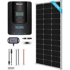 Renogy 100W Solar Panel Kit 12 Volt Power System Kit: 100W Solar Panel 20A MPPT Charge Controller for Motorhome, Caravan, Off-grid