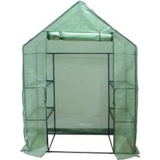 Wickes Plastic Walk In Greenhouse Green Stainless steel Plastic